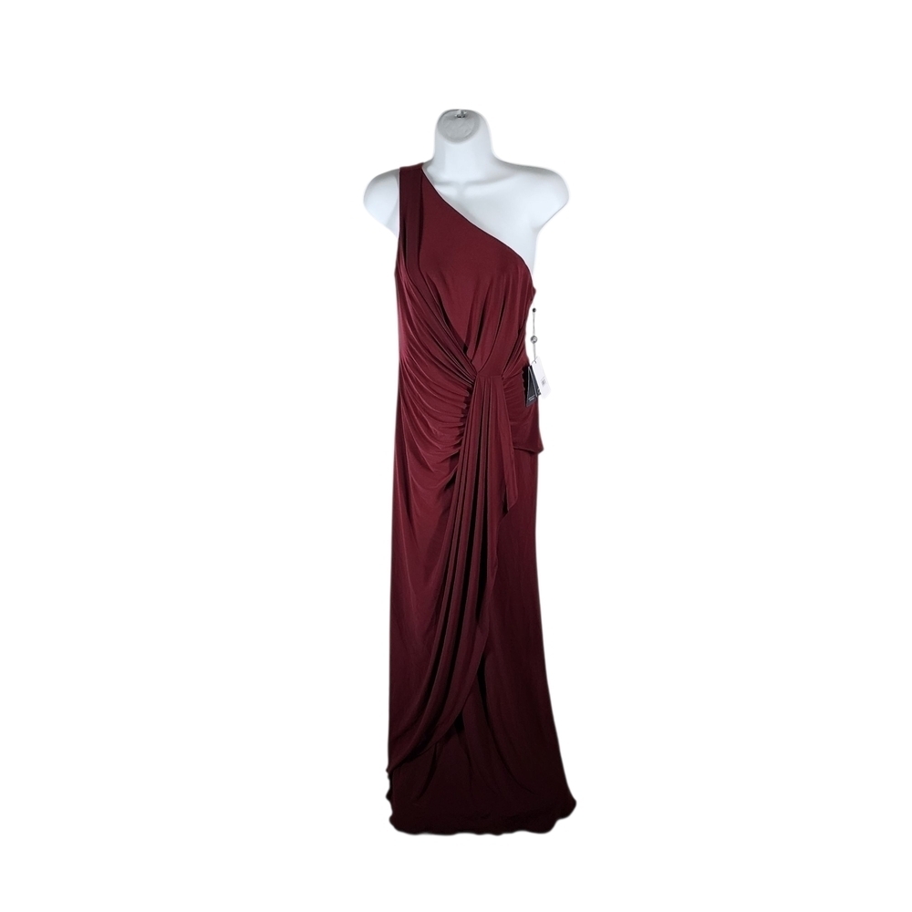 ADRIANNA PAPELL ONE SHOULD MAXI DRESS - Picture 6 of 10